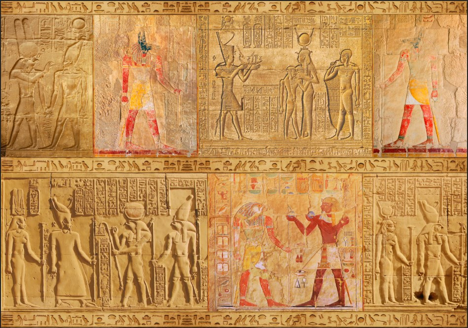египет, египетские письмена, иероглифы, мифология, песочные цвета