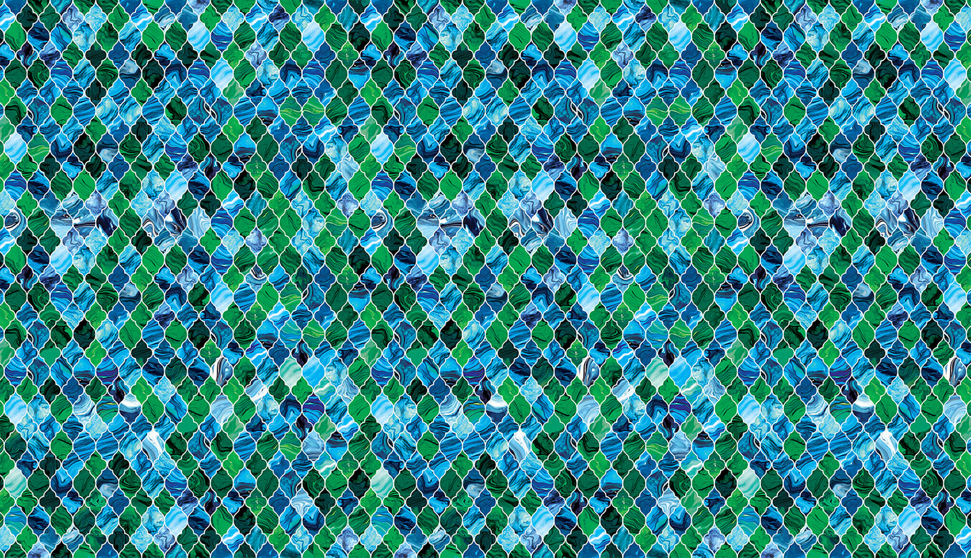 малахит, геометрический узор, синие, зеленые, белые, бирюзовые