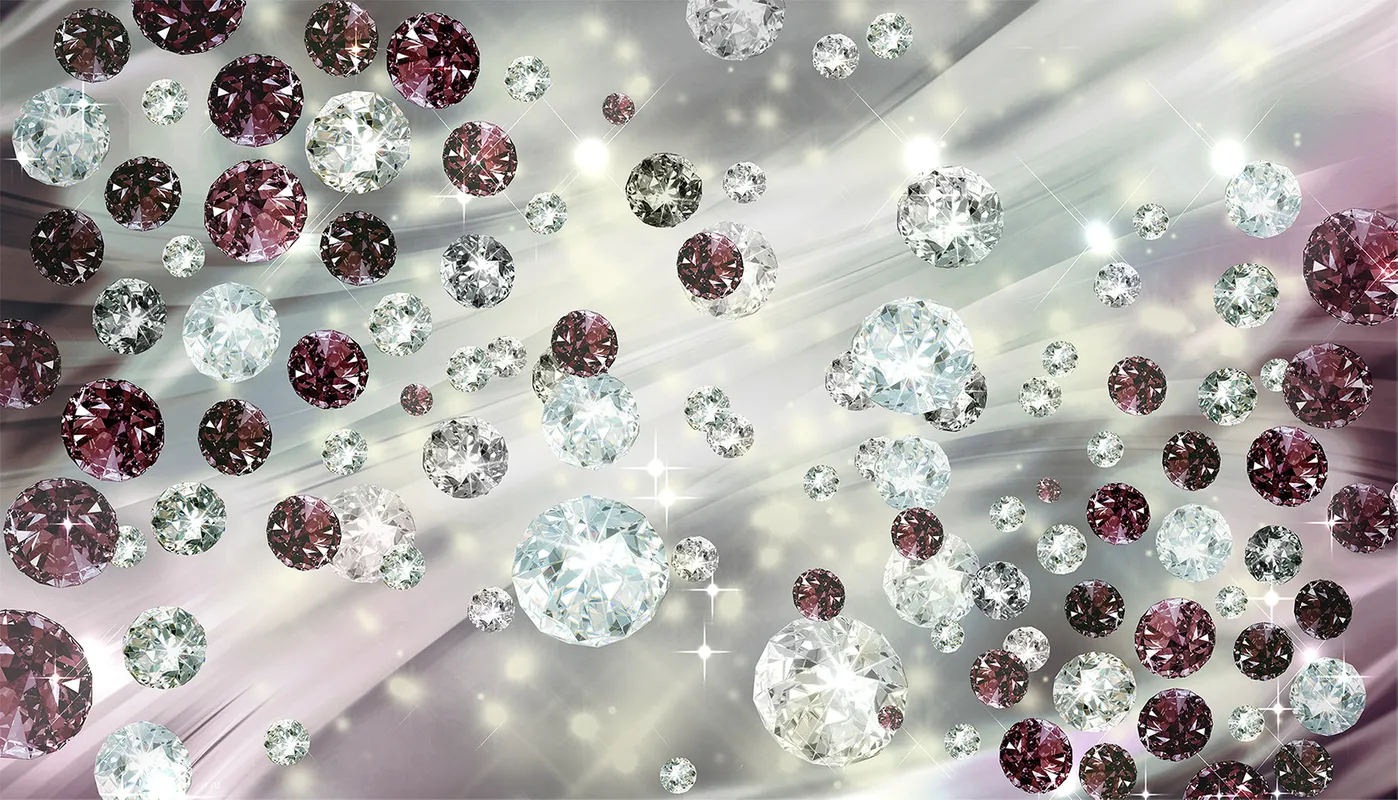алмазы, бриллианты, белые