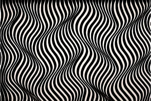 абстракция, геометрия, линии, волны, 3д, 3d, белые, черные, стереоскопические, в стиле лофт, в скандинавском стиле, Мария Воробьева